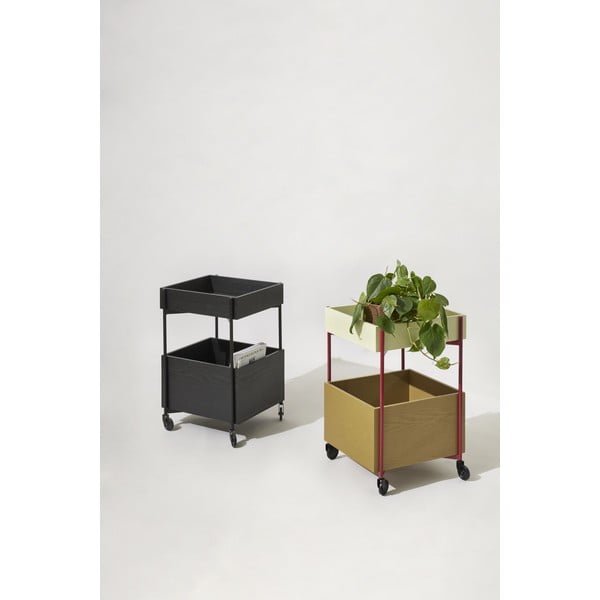 Vozík z jasanového dřeva na kolečkách 42x37 cm Fresh - Hübsch-image-4