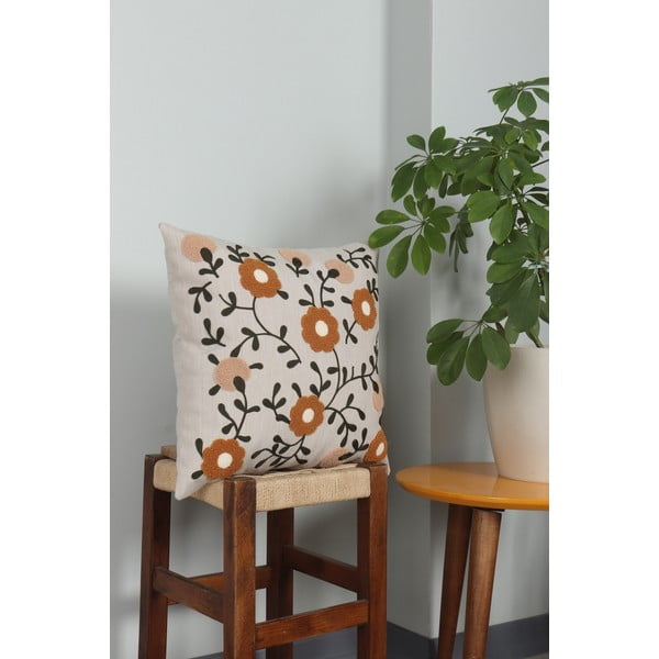 Lněný dekorační polštář 43x43 cm Fulya – Mioli Decor-image-2