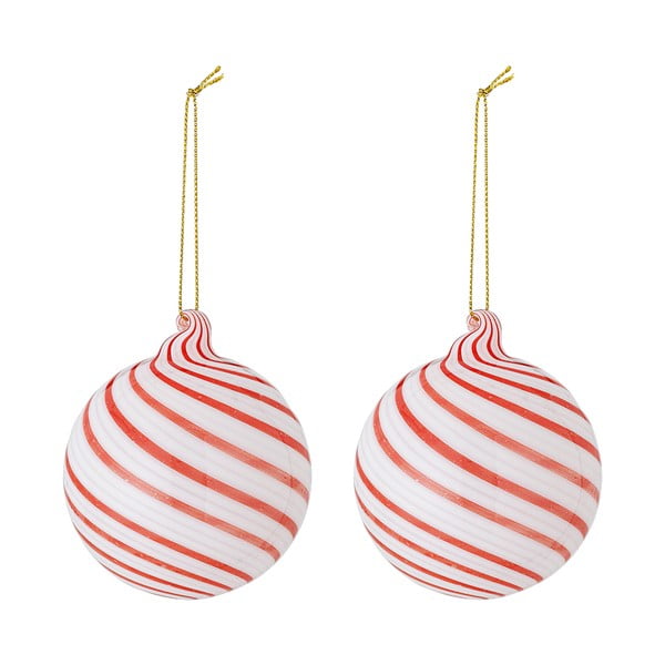 Skleněné vánoční koule v sadě 2 ks ø 8 cm Zwirl – Bloomingville