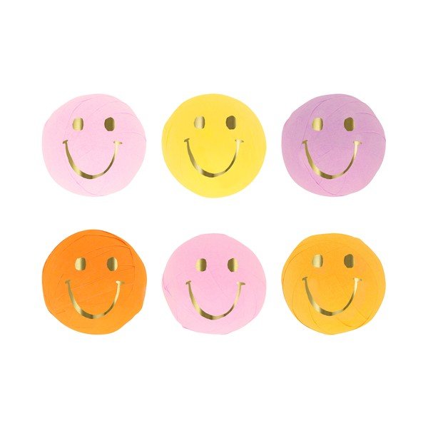 Párty doplňky v sadě 6 ks Happy Face Icons Surprise Balls – Meri Meri-image-2