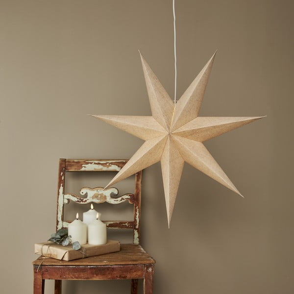 Béžová vánoční světelná dekorace ø 60 cm Cotton - Star Trading