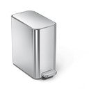 Nášlapný ocelový odpadkový koš v matně stříbrné barvě 5 l – simplehuman
