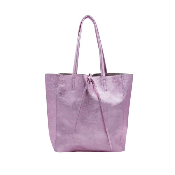 Růžovofialová kabelka z pravé kůže Andrea Cardone Larrito