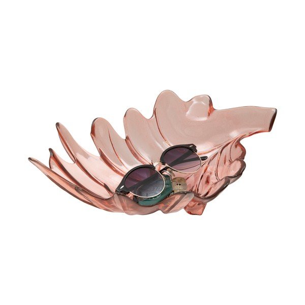 Růžová miska z recyklovaného skla Mauro Ferretti Leaf, 33 x 20 cm-image-4