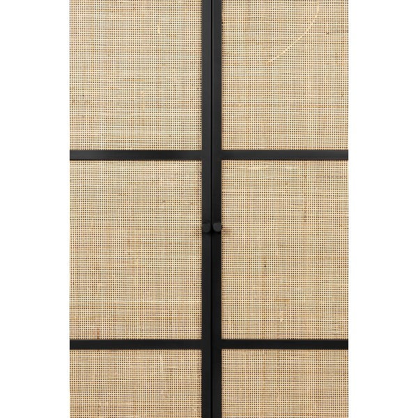 Černá ratanová skříňka 70x145 cm Guuji - White Label-image-4