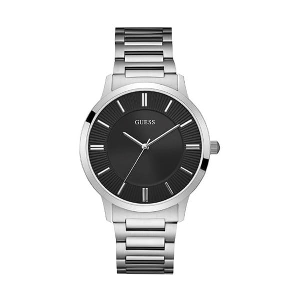 Pánské hodinky s páskem z nerezové oceli ve stříbrné barvě Guess W0990G1