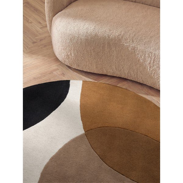 Koňakově hnědý vlněný kulatý koberec ø 200 cm Ruvia – Villeroy&Boch-image-4