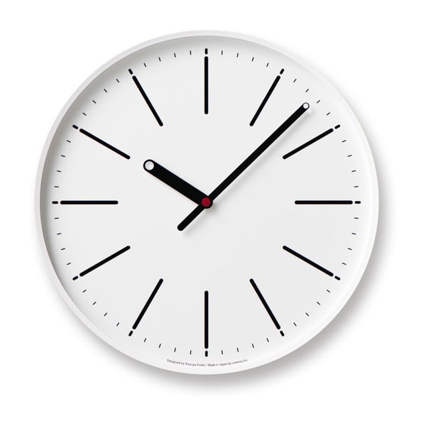 Bílé nástěnné hodiny Lemnos Clock Dot, ⌀ 32,3 cm