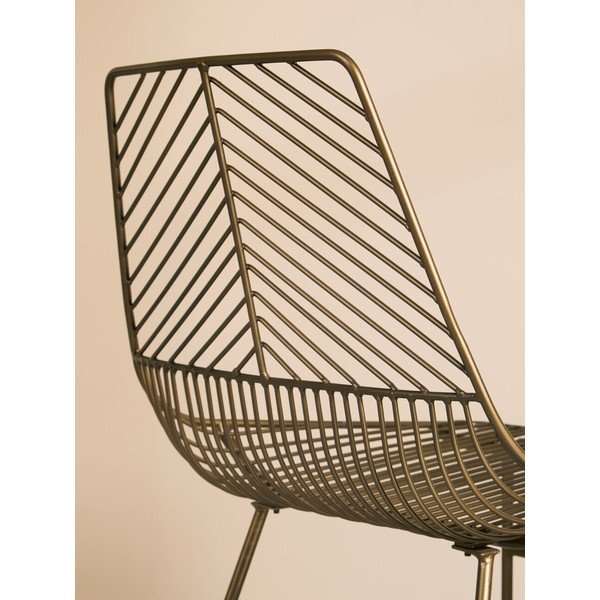 Kovová jídelní židle v bronzové barvě District – Premier Housewares-image-4