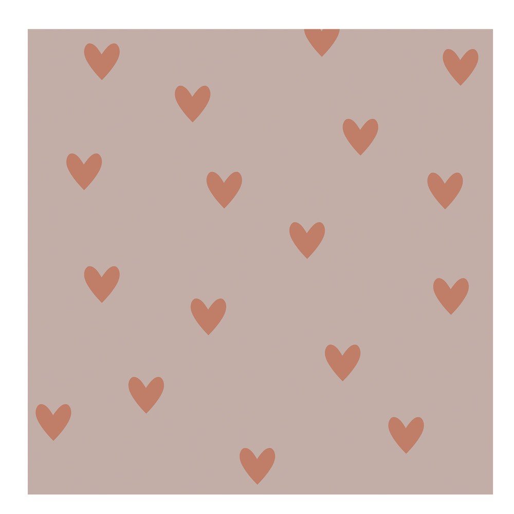 Dekornik wallpaper hearts draw, two colours main image 1