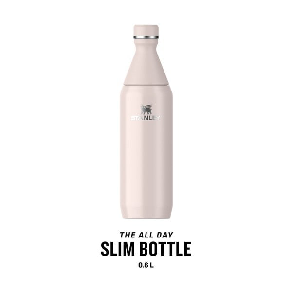 Světle růžová termoláhev z nerezové oceli 600 ml All Day Slim Bottle Rose Quartz – Stanley-image-3