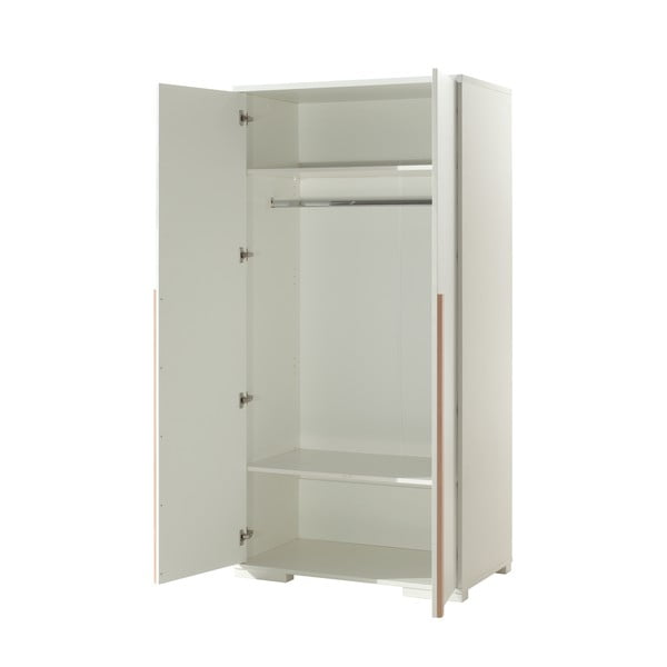 Bílá dětská šatní skříň 99x195 cm London - Vipack-image-2