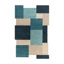 Modro-béžový vlněný koberec 150x240 cm Abstract Collage – Flair Rugs