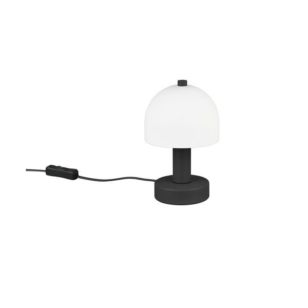 Černo-bílá stolní lampa se skleněným stínidlem (výška 19 cm) Glenn – Reality-image-3