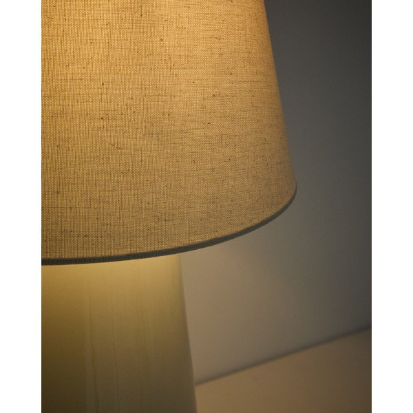 Béžová/slonovinová keramická stolní lampa (výška 45,5 cm) Odra – Kave Home-image-4