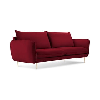 Červená pohovka se sametovým potahem Cosmopolitan Design Florence, 160 cm