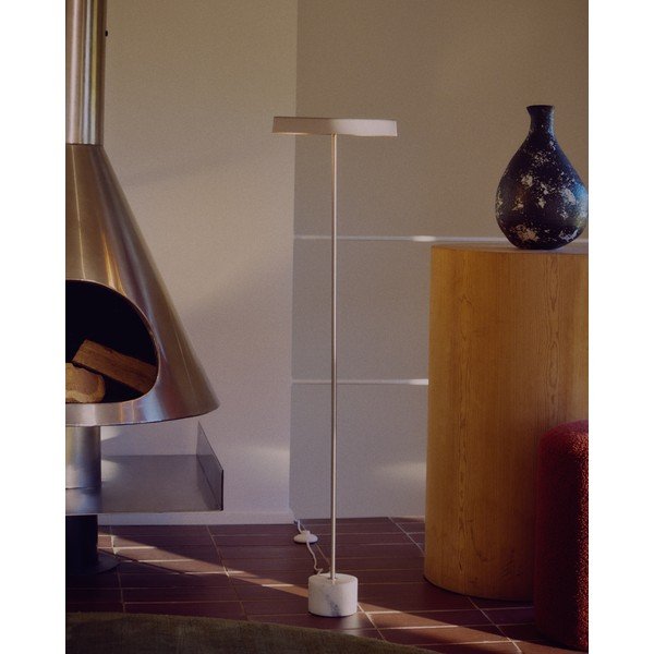 Stojací lampa ve stříbrné barvě (výška 121 cm) Lynor – Kave Home-image-3