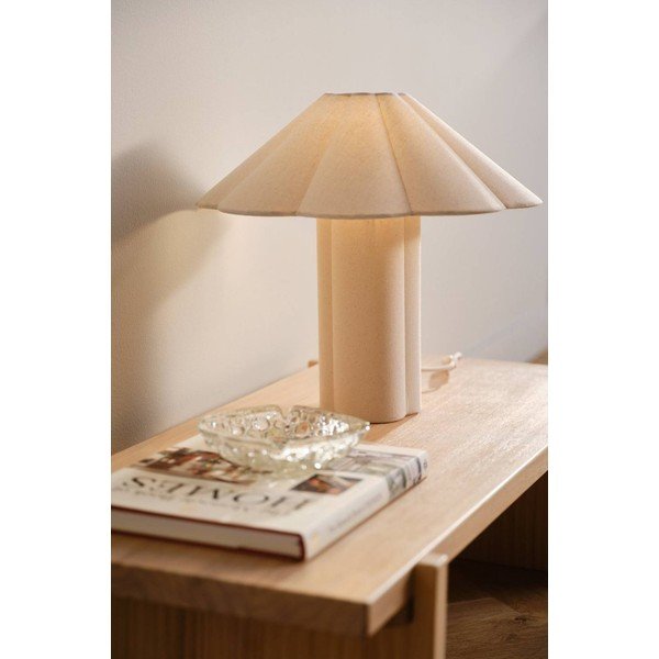 Krémová lněná stolní lampa (výška 38 cm) Gerd – Jotex-image-1