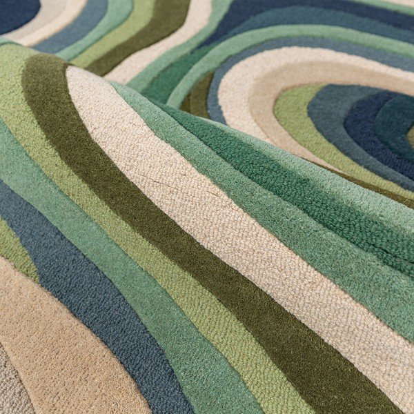 Zelený ručně tkaný vlněný koberec 160x230 cm Envy Wool – Flair Rugs-image-3
