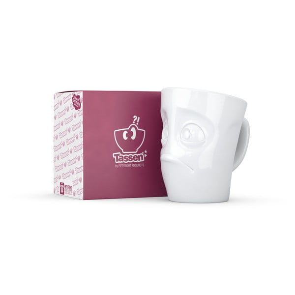 Bílý bezradný porcelánový hrnek s ouškem 58products-image-4