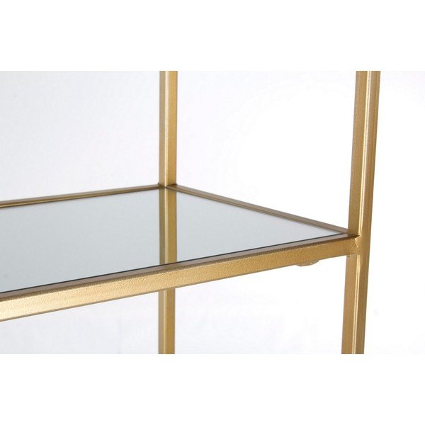 Ocelová knihovna ve zlaté barvě 66x176x25,5 cm Elenor – Bizzotto-image-2