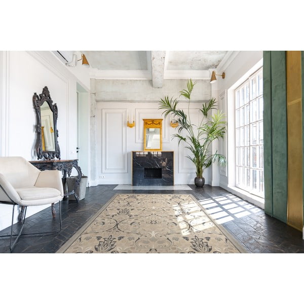 Béžový vlněný koberec 200x300 cm Archie beige – Agnella-image-1