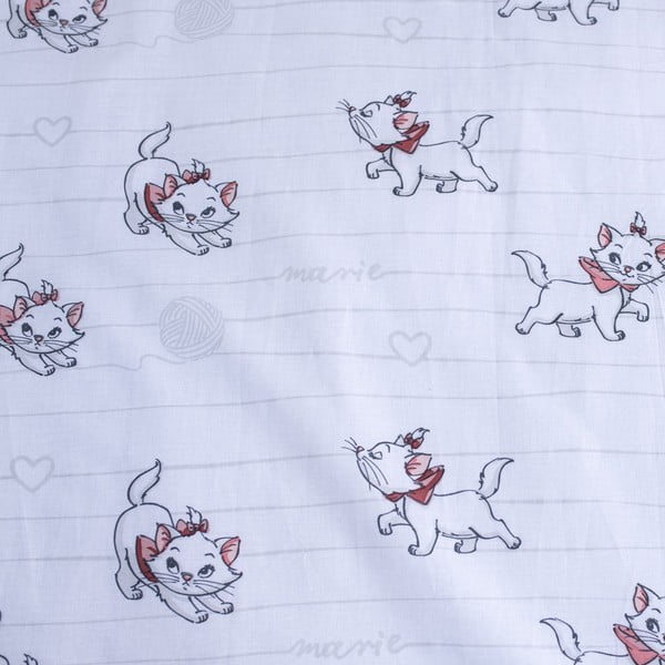 Bílé bavlněné dětské povlečení do postýlky 100x135 cm Marie Cat "Bow" – Jerry Fabrics-image-4