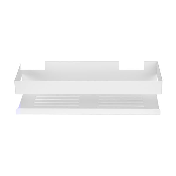 Matně bílá koupelnová polička bez vrtání Turbo-loc z nerezové oceli Genova – Wenko-image-3