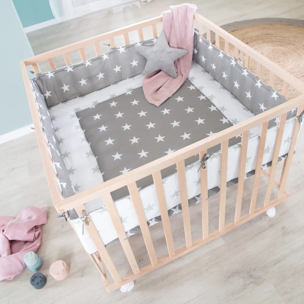 Dětská ohrádka v přírodní barvě 100x100 cm – Roba-image-1