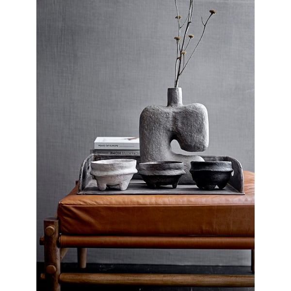 Šedá dekorativní papírová váza Bloomingville Banael, výška 36 cm-image-1