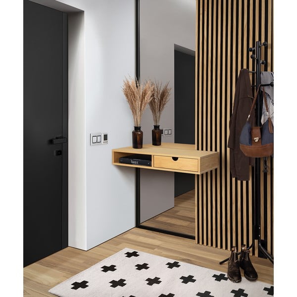 Noční stolek v dekoru dubu s poličkami v přírodní barvě Farsta – Woodman-image-1