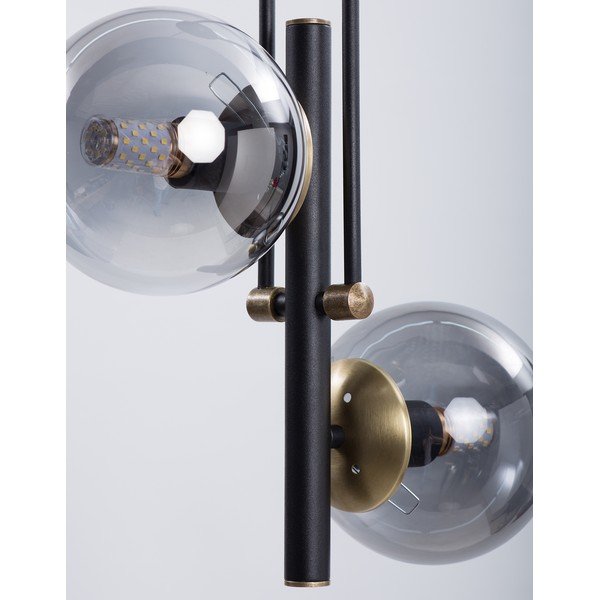 Černé stropní svítidlo se skleněným stínidlem ø 15 cm Libra – Squid Lighting-image-3