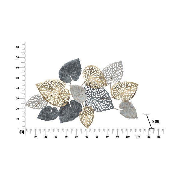 Kovová závěsná dekorace se vzorem listů Mauro Ferretti Ory -C-, 110 x 66 cm-image-2