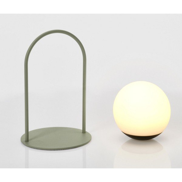 Zelená LED stmívatelná stolní lampa s plastovým stínidlem (výška 21 cm) Pansy – Bizzotto-image-1