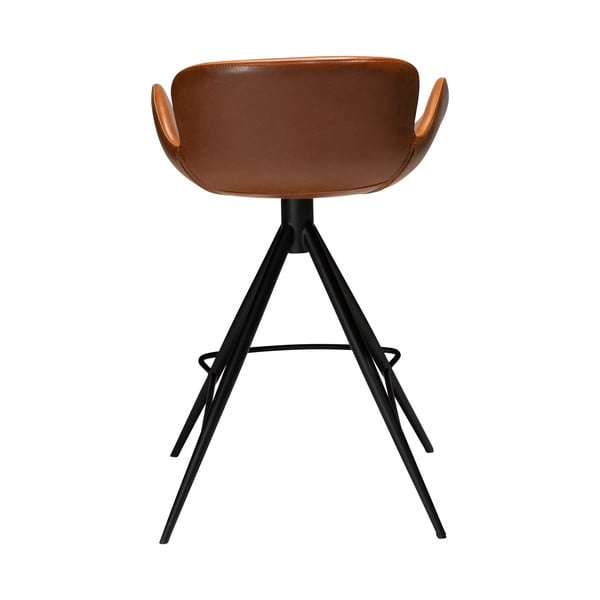 Koňakově hnědá barová židle z imitace kůže DAN–FORM Denmark Gaia, výška 87 cm-image-2