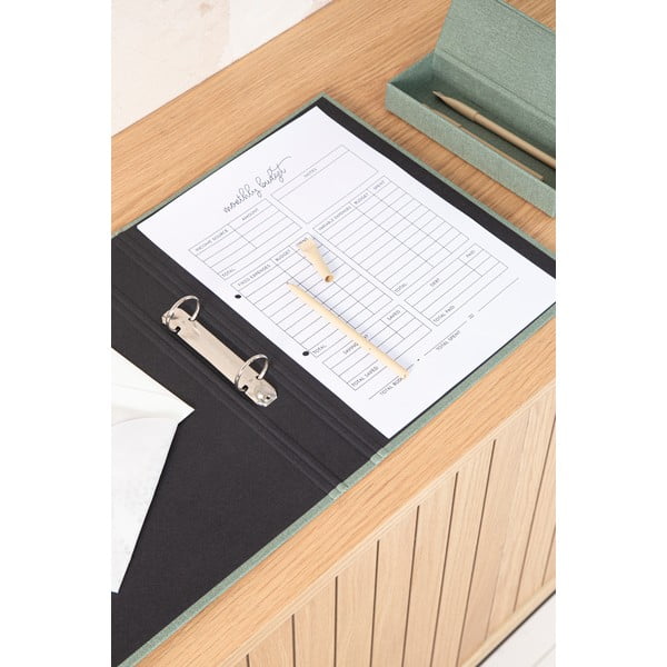 Zelený kartonový organizér Ringo Canvas Paper Laminate – Bigso-image-2