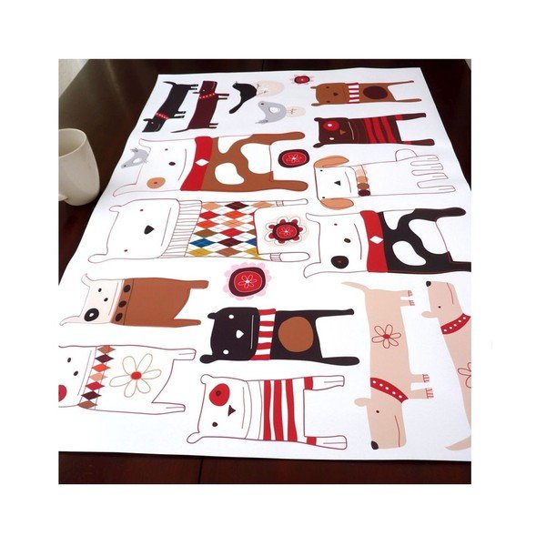 Znovu snímatelná samolepka Dogs, 59x40 cm-image-2