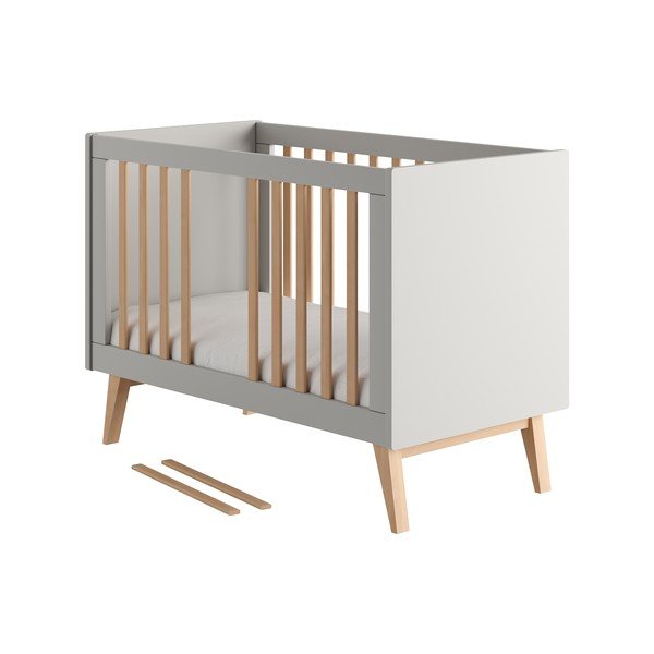 Šedá postýlka 60x120 cm Swing – Pinio-image-1