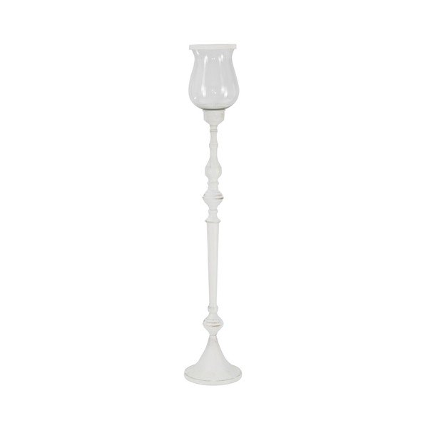 Bílý jednoramenný svícen Mauro Ferretti Provenza, výška 85,5 cm