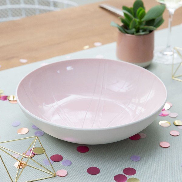 Bílo-růžová porcelánová servírovací miska Villeroy & Boch Leaf, ⌀ 26 cm-image-1