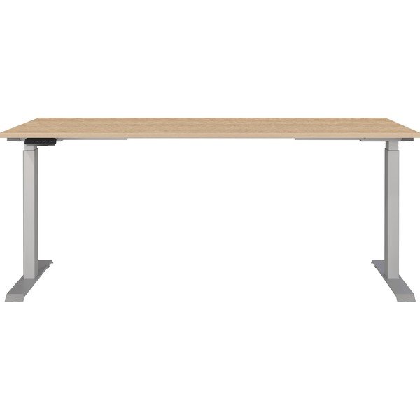 Polohovací pracovní stůl s elektricky nastavitelnou výškou s deskou v dubovém dekoru 80x180 cm Jet – Germania-image-1