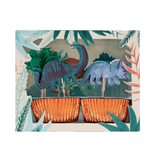 Papírové košíčky v sadě 24 ks Dinosaur Kingdom – Meri Meri