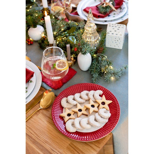 Červené podtácky v sadě 4 ks – Linen Tales-image-1