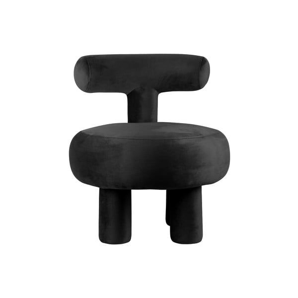 Černé sametové křeslo Abrazo – Leitmotiv-image-1