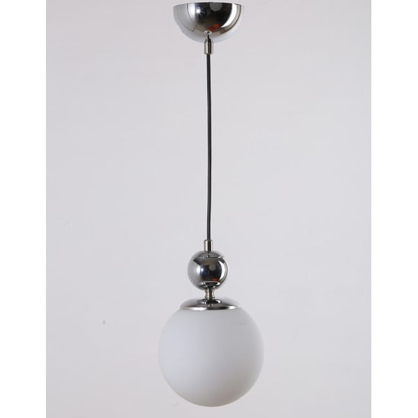 Závěsné svítidlo ve stříbrné barvě se skleněným stínidlem ø 15 cm Marble – Squid Lighting