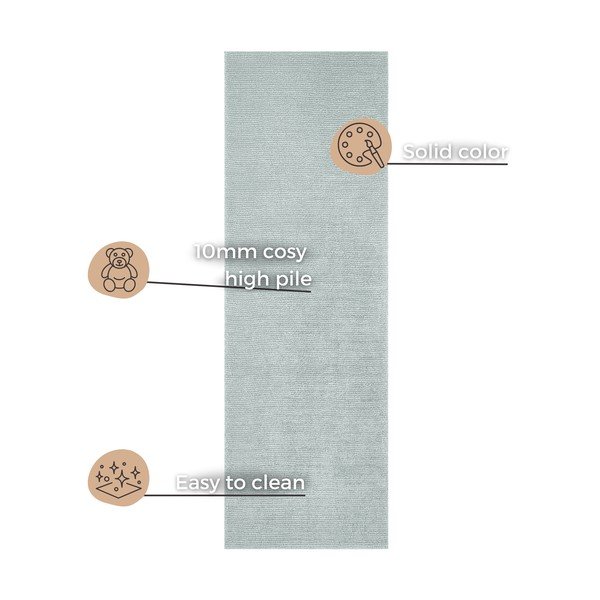 Světle modrý běhoun Mint Rugs Supersoft, 80 x 250 cm-image-4