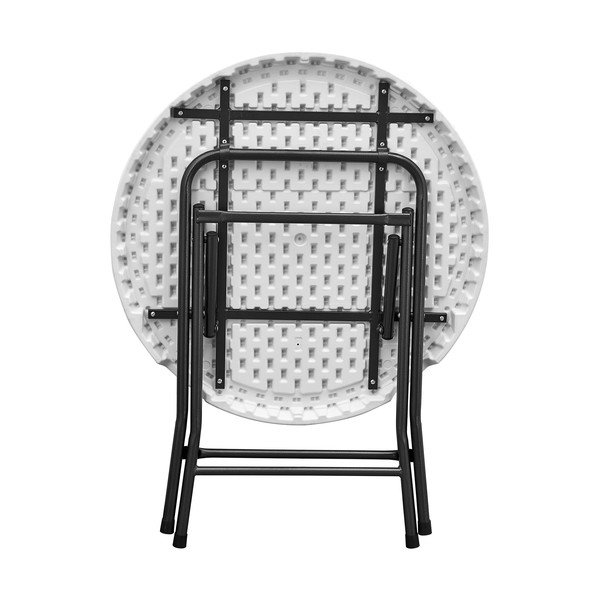 Kulatý zahradní jídelní stůl ø 80 cm – Rojaplast-image-1