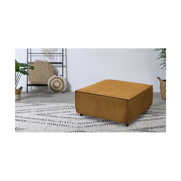 Manšestrová podnožka v hořčicové barvě Nihad modular – Bobochic Paris-image-1
