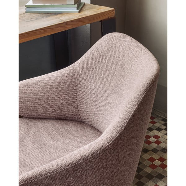 Světle růžová kancelářská židle Kave Home Einara-image-3