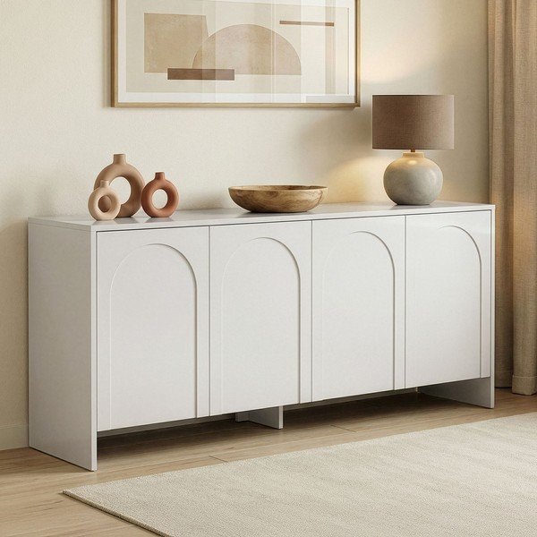 Bílá komoda 180x80x45 cm Arlen  – Kalune Design-image-2